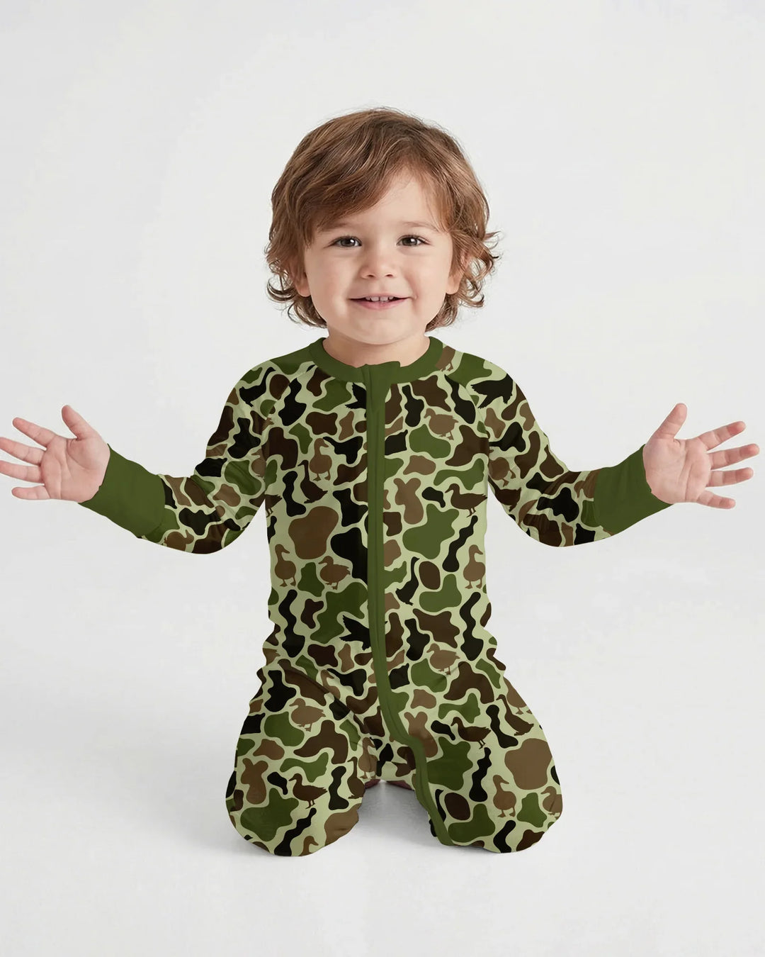 Mallard Duck Hunting Camouflage Bamboo Convertible Zippy
