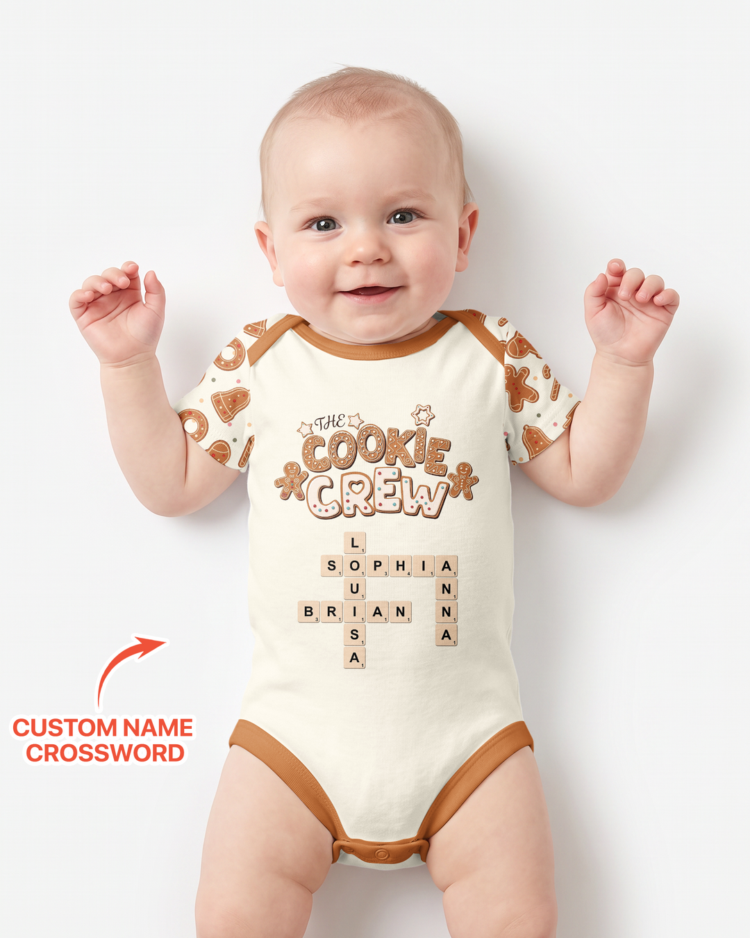 Custom Crossword Cookie Crew Bamboo Bodysuit