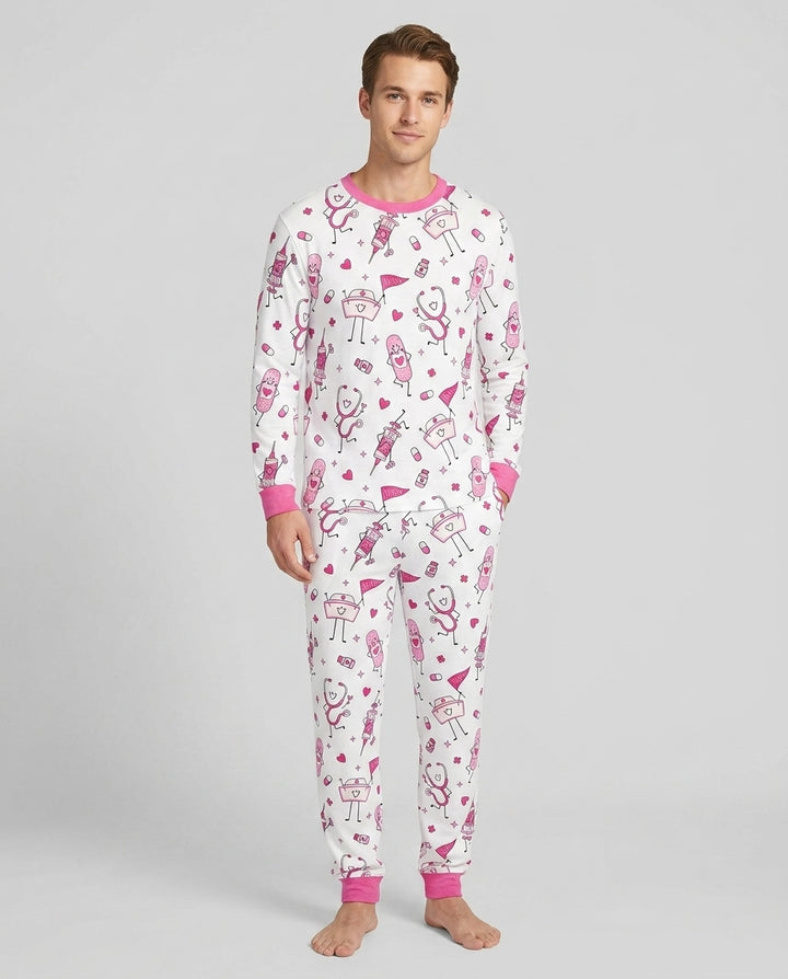 Cute Nurse Crew Bamboo Men's Pajama Set