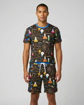 Science Explorer Family Matching Bamboo Men Short Sleeve Short Pajama Set