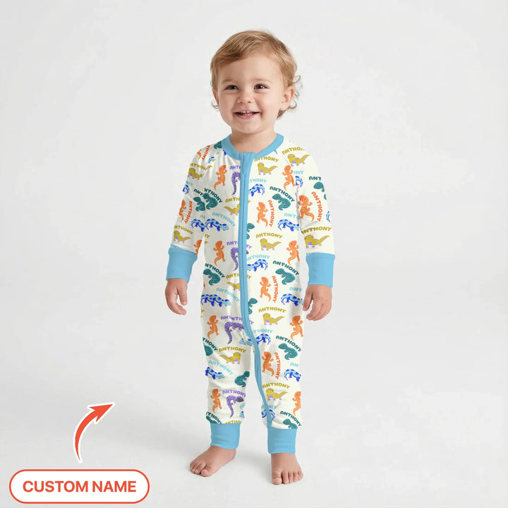 Custom Name Little Salamander Bamboo Convertible Zippy