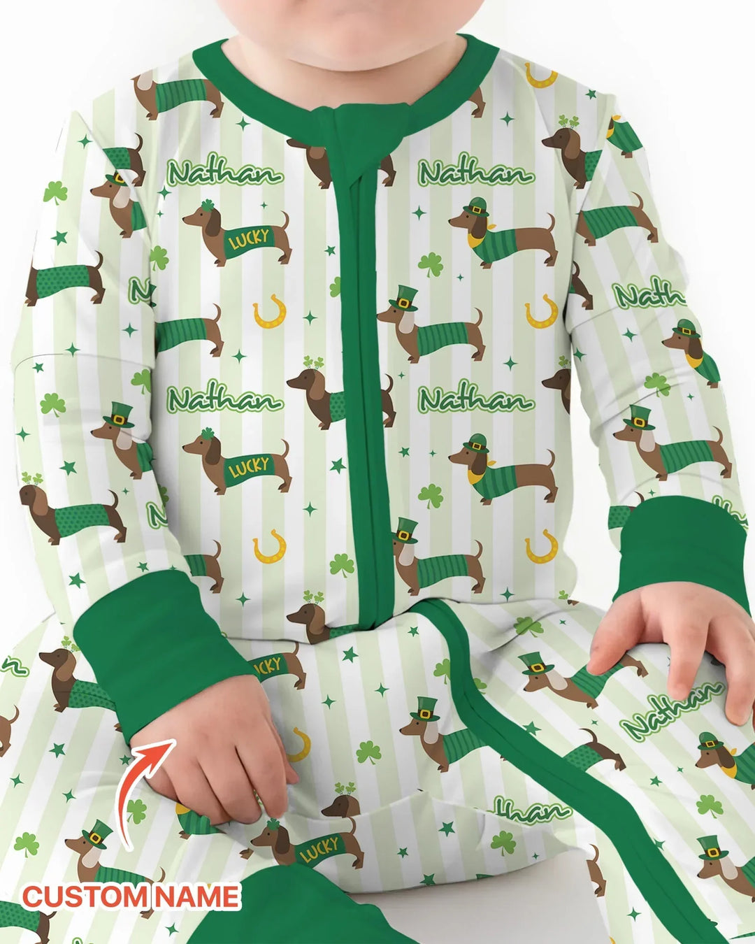 Lucky Dachshunds St. Patrick's Day Family Matching Bamboo Convertible Zippy