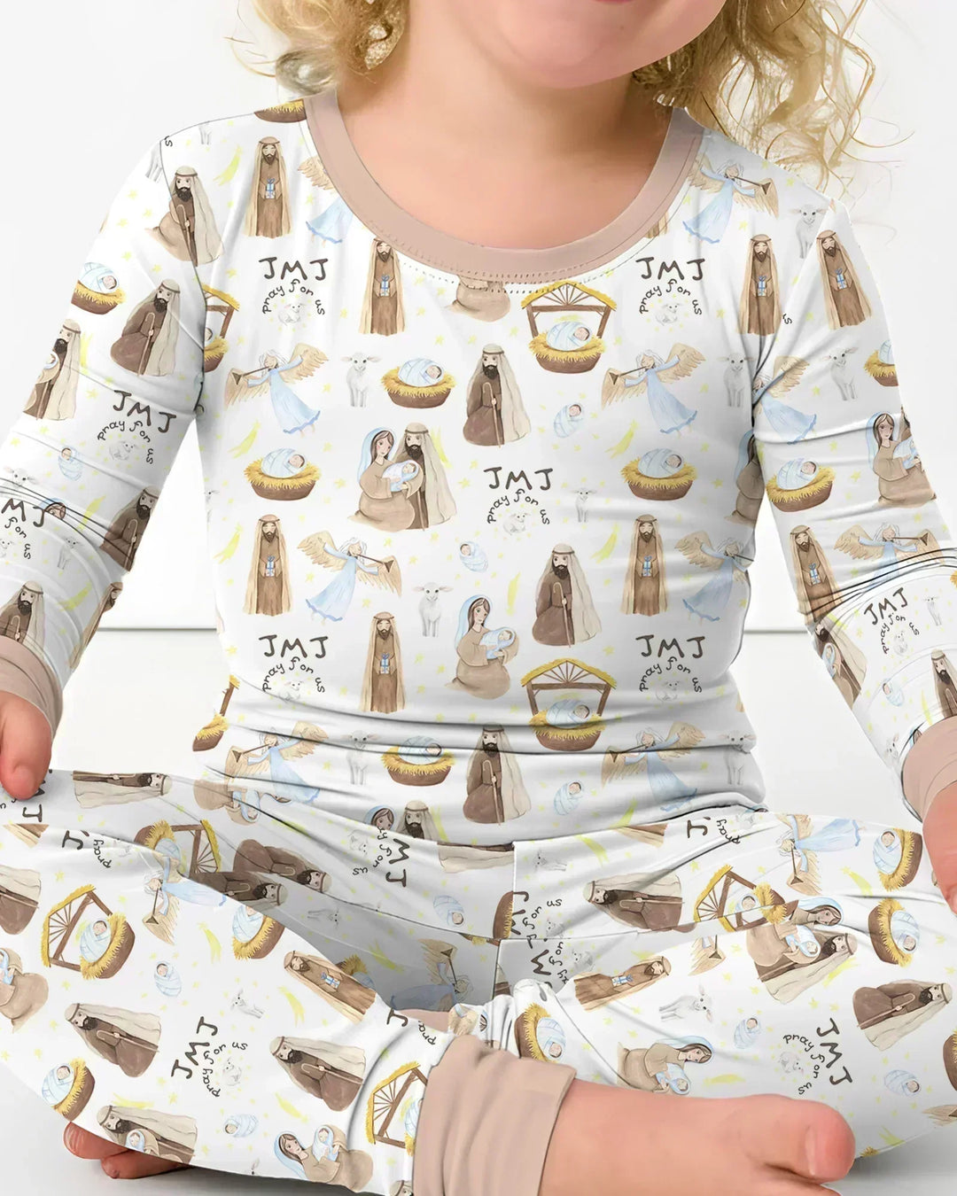 Holy Family Bamboo Two Piece Long Sleeve Pajama Set