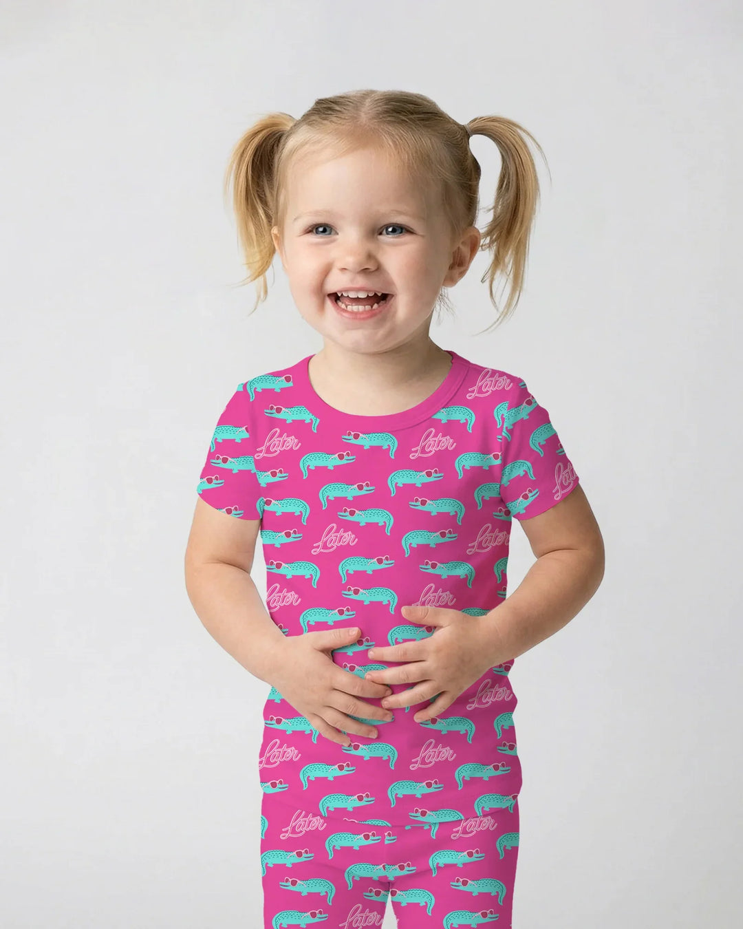 Later Gator Bamboo Two Piece Short Sleeve Pajama Set
