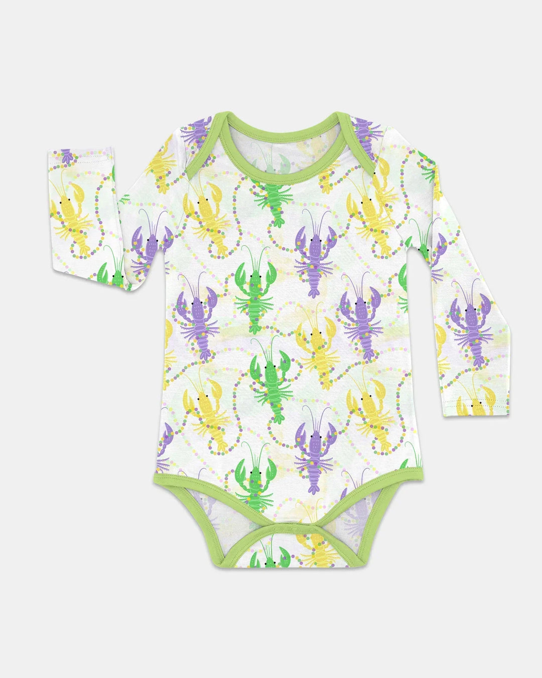 Mardi Gras Crawfish Family Matching Bamboo Bodysuit