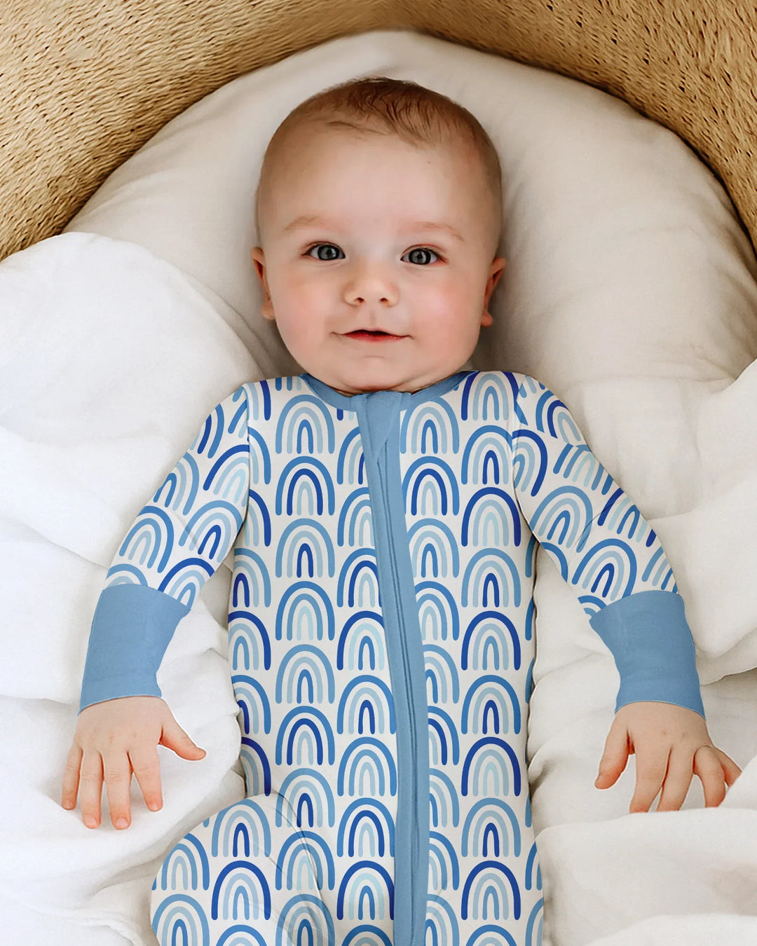 Sky Blue Rainbows Bamboo Convertible Zippy