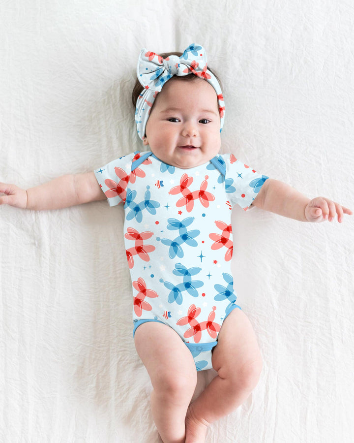 American Balloon Dog Party Bamboo Bodysuit