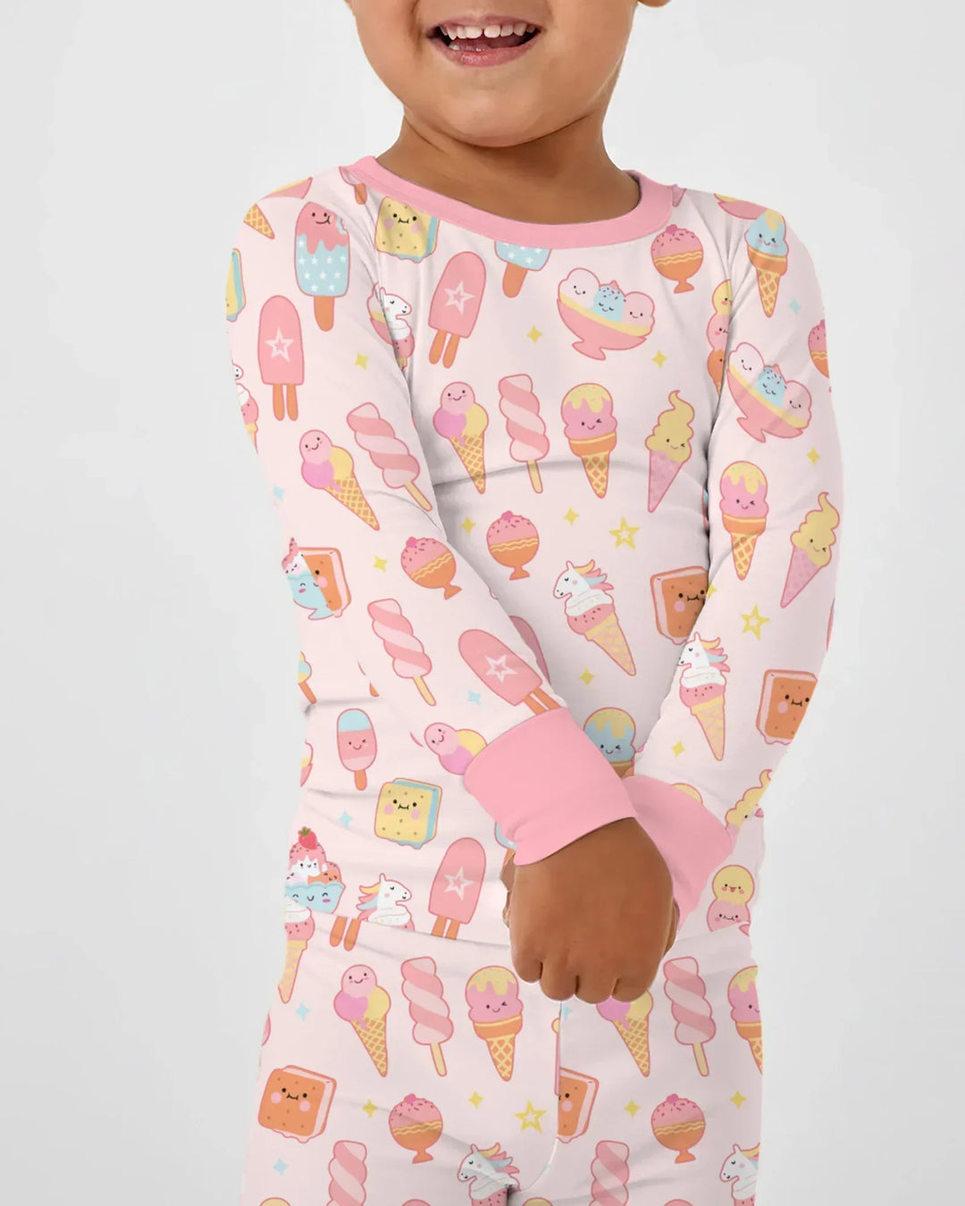 American Ice cream Bamboo Two Piece Long Sleeve Pajama Set