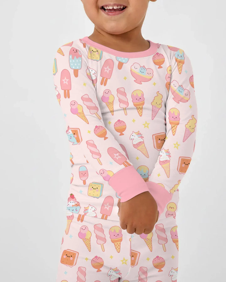 American Ice cream Bamboo Two Piece Long Sleeve Pajama Set