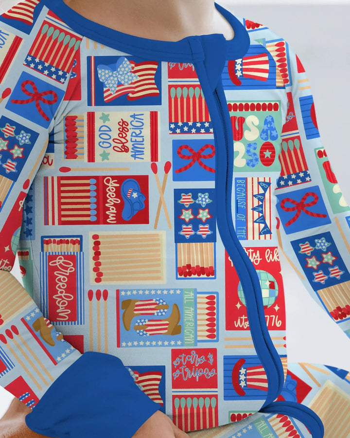 Patriotic Matchbox Family Matching Bamboo Convertible Zippy