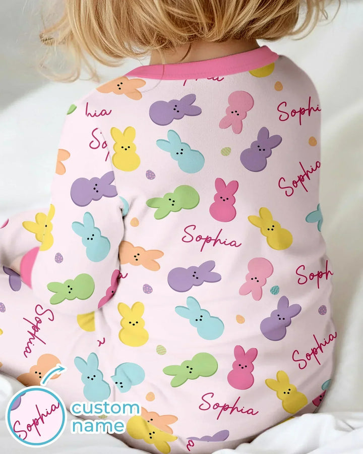 Personalized Easter Bunnies Family Matching Bamboo Convertible Zippy