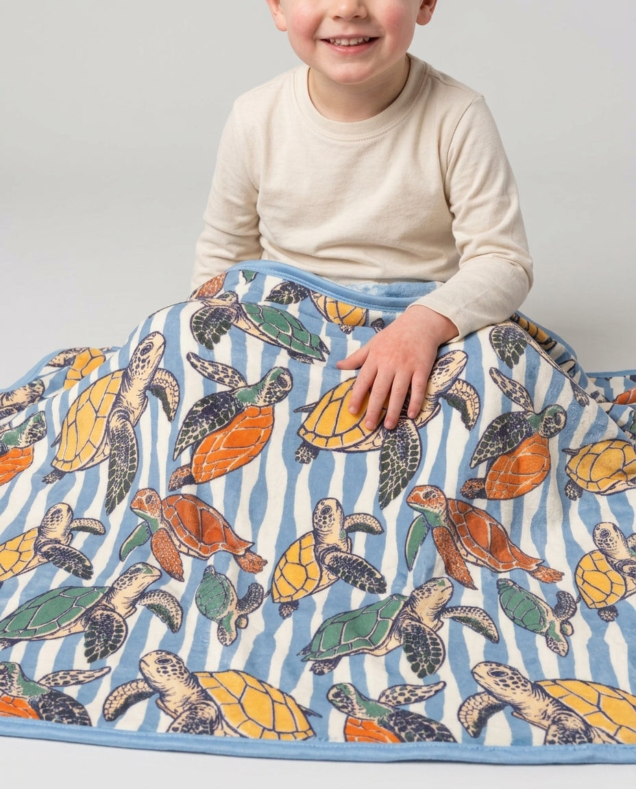 Turtle Bay Family Matching Bamboo Blanket