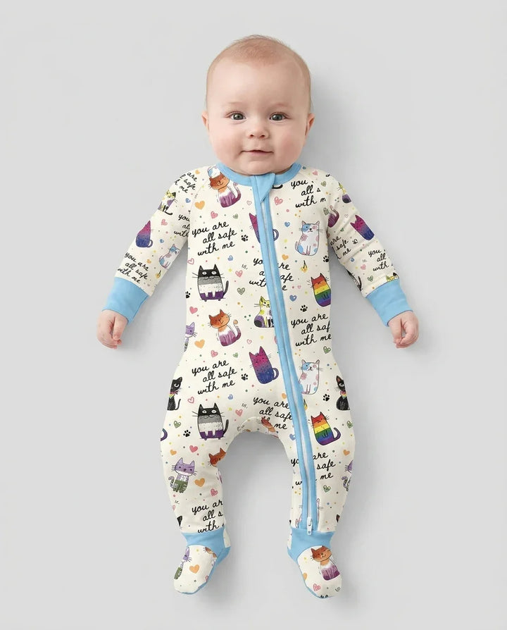Loved & Safe Kitties Family Matching Bamboo Convertible Zippy