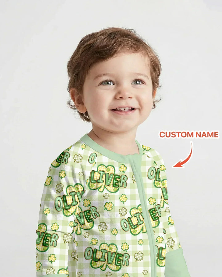 Lucky Shamrock Custom Name Bamboo Convertible Zippy