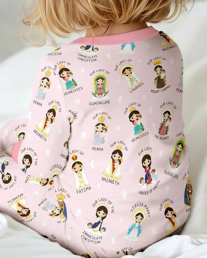 Little Marian Blessings Bamboo Two Piece Long Sleeve Pajama Set