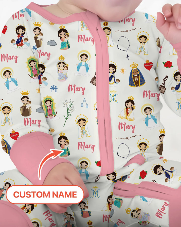Custom Name Mother Mary Bamboo Convertible Zippy