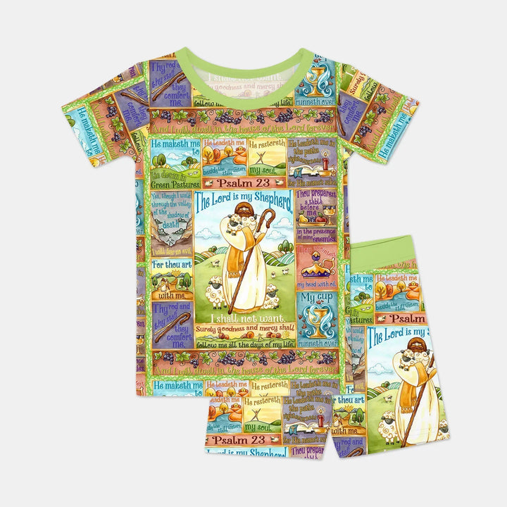 The Lord Is My Shepherd Bamboo Two Piece Short Sleeve Shorts Pajama Set