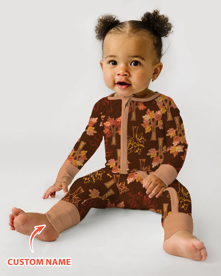 Custom Thanksgiving Tree Bamboo Convertible Zippy