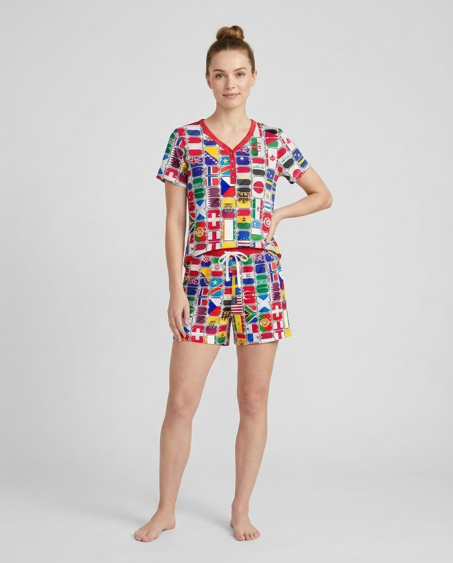 We Are 26 Family Matching Bamboo Women Short Sleeve Short Pajama Set