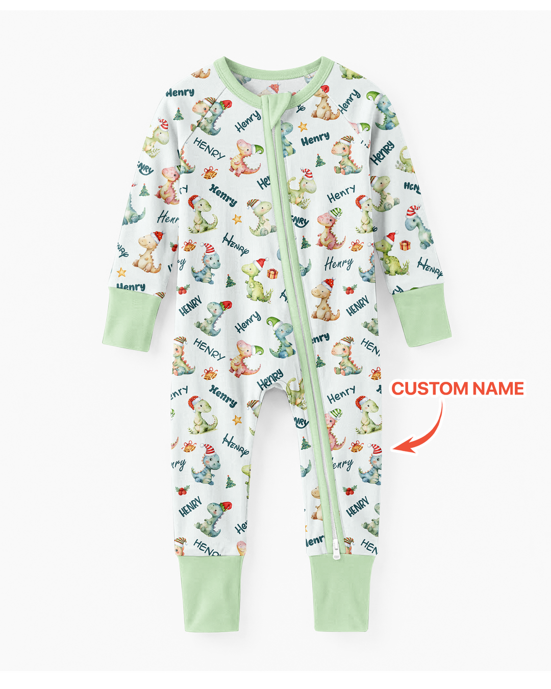 Dinosaur Custom Name Bamboo Convertible Zippy