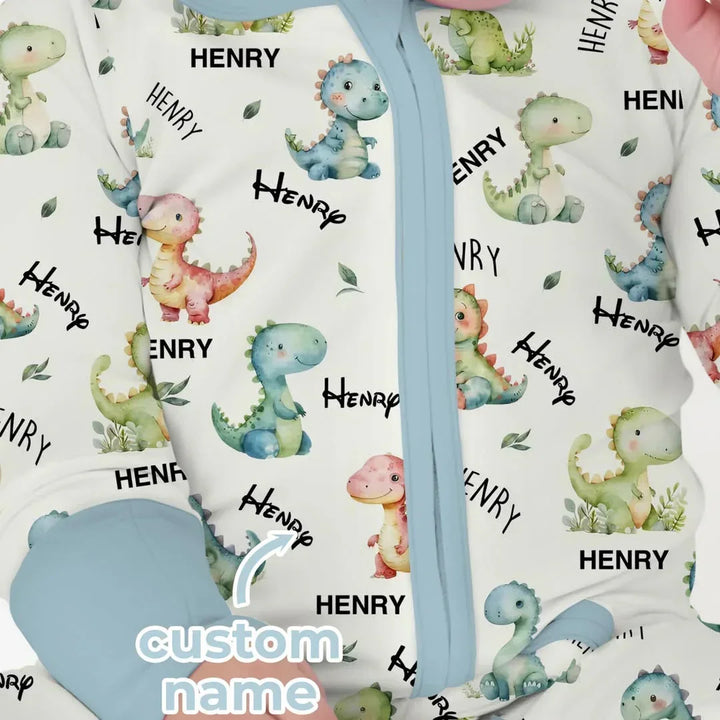 Dinosaur Custom Name Bamboo Convertible Zippy