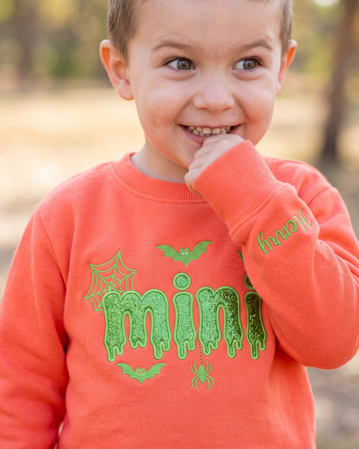 Mini Spooky Embroidered Bamboo Crewneck Sweatshirt