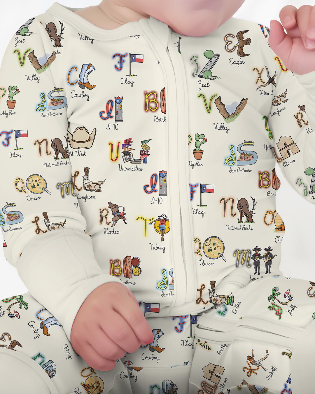 Texas Alphabet Bamboo Convertible Zippy