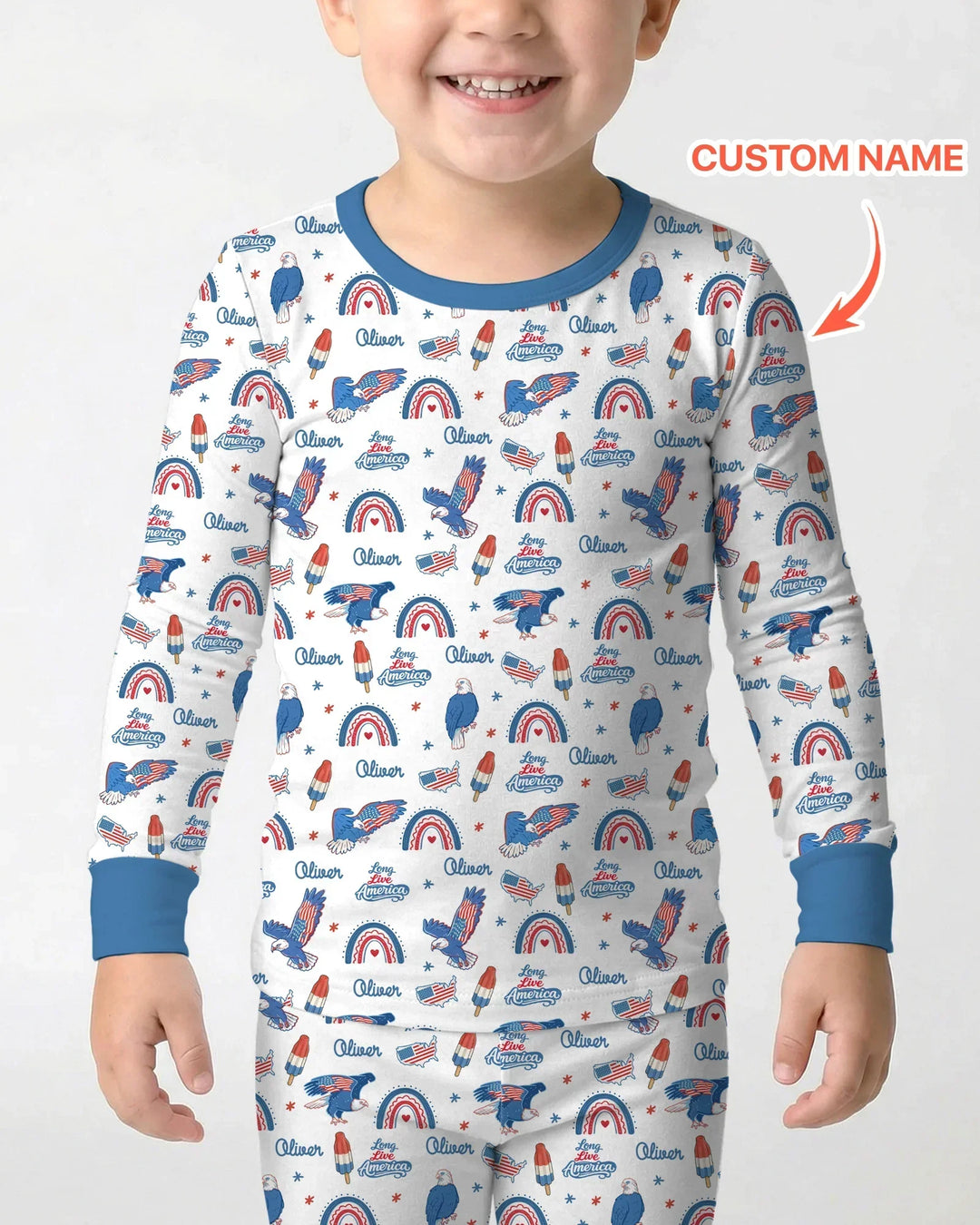 Long Live America Bamboo Two Piece Long Sleeve Pajama Set