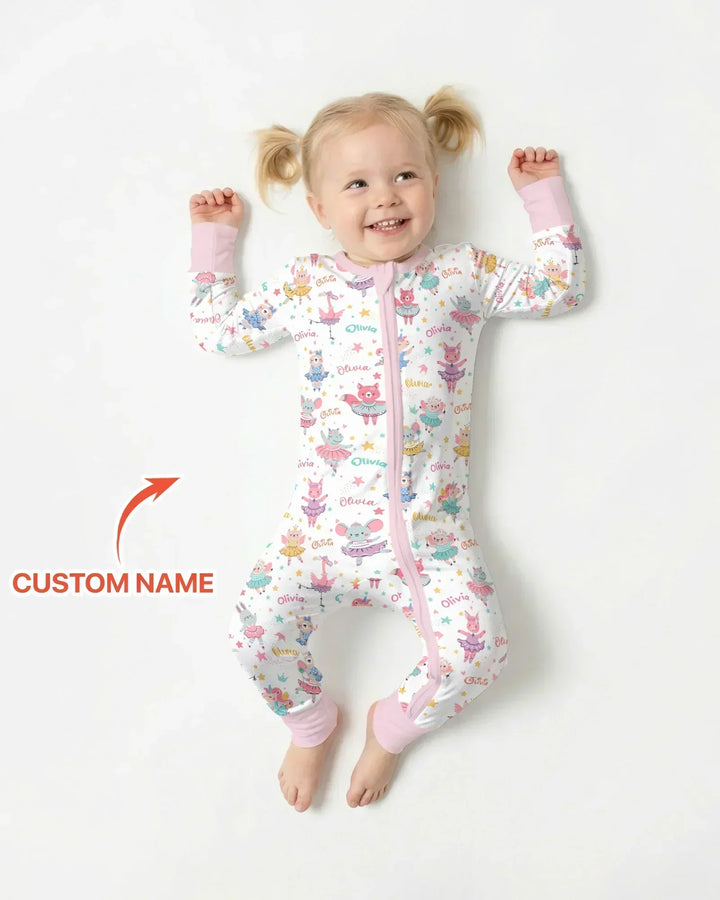 Fairy Friends Ballet Custom Name Bamboo Convertible Zippy
