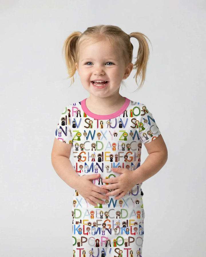 Saint ABCs Bamboo Two Piece Short Sleeve Pajama Set