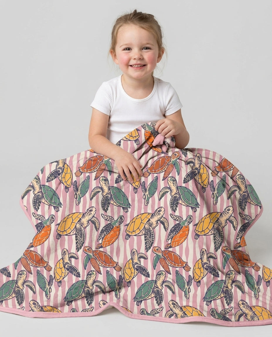 Turtle Bay Family Matching Bamboo Blanket