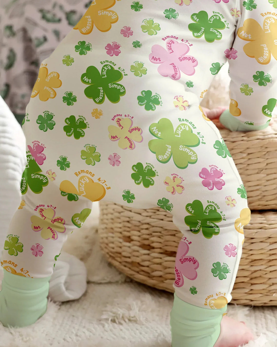 Shamrocks Print St. Patrick's Day Bamboo Convertible Zippy