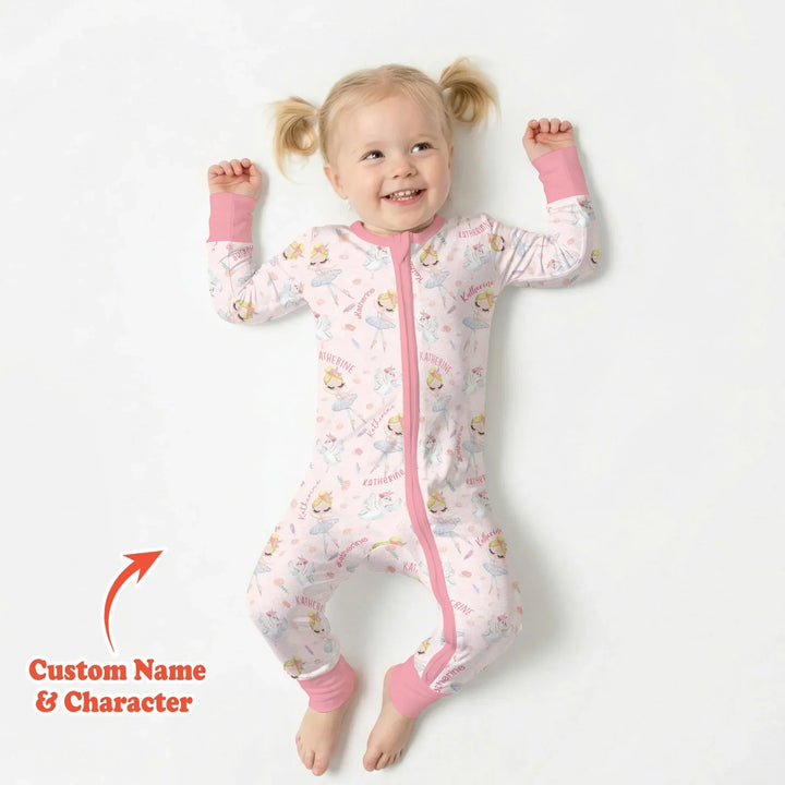 Custom Name Ballerina Doll Bamboo Convertible Zippy