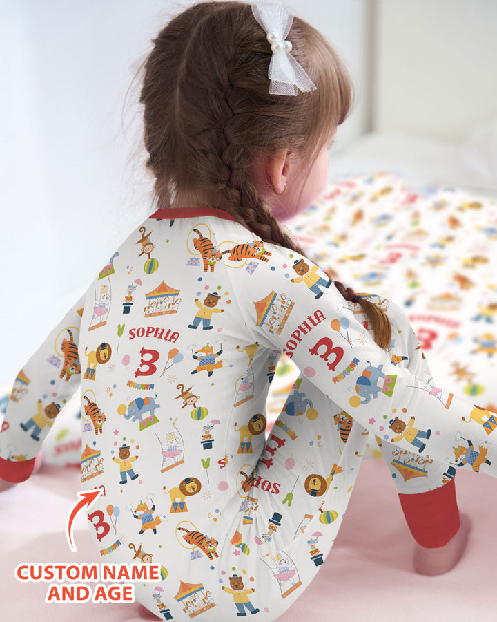 Custom Name Birthday Circus Bamboo Convertible Zippy