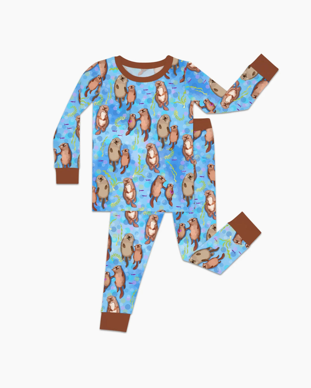 Otterly Together Bamboo Two Piece Long Sleeve Pajama Set