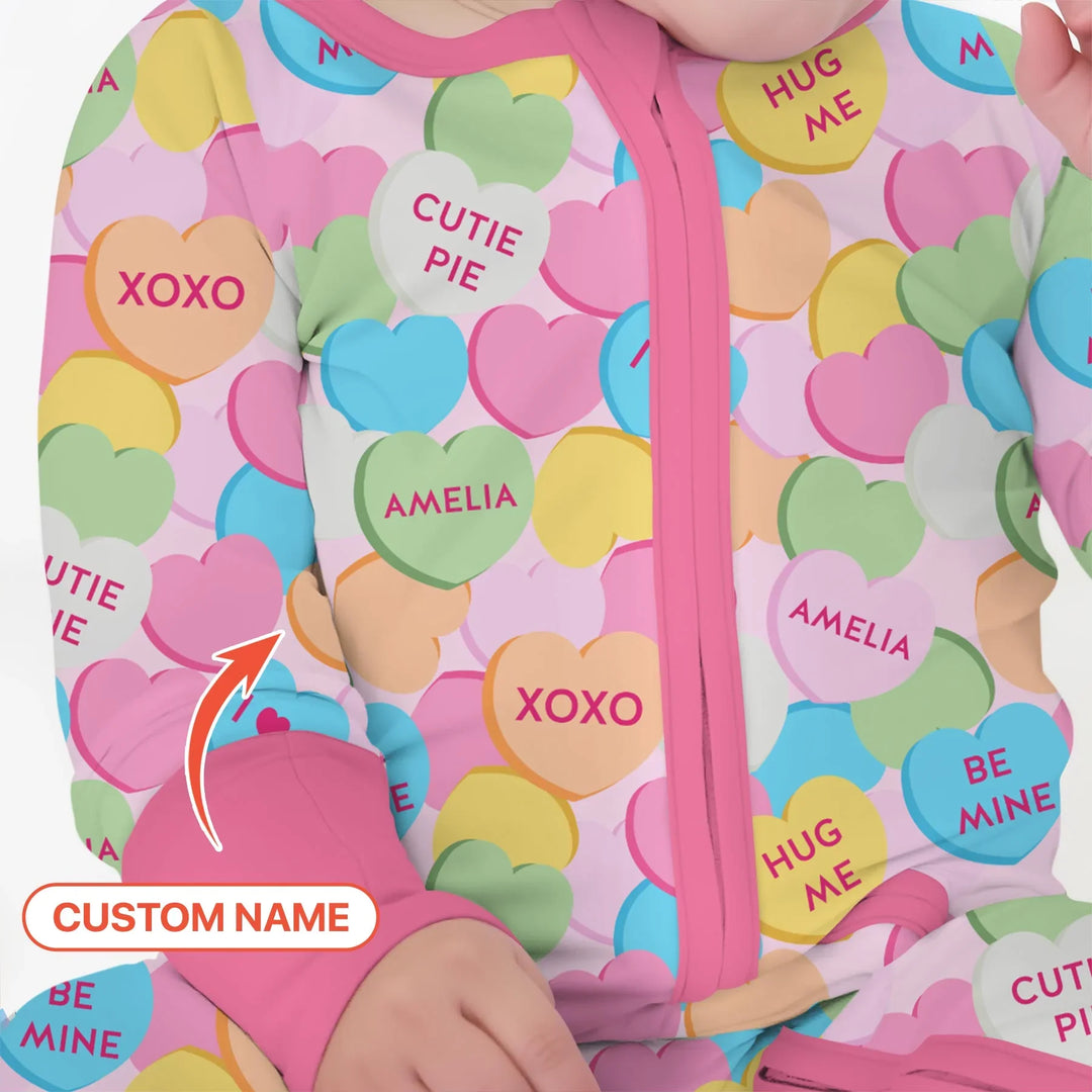 Valentine Candy Crush Family Matching Bamboo Convertible Zippy