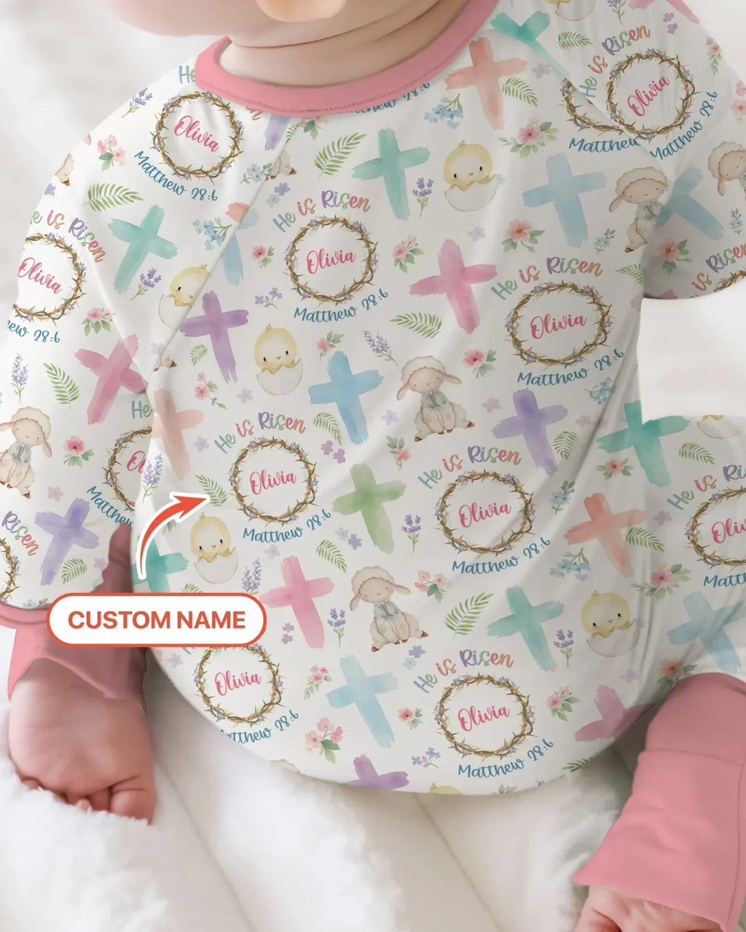 He Is Risen Personalized Bamboo Convertible Zippy
