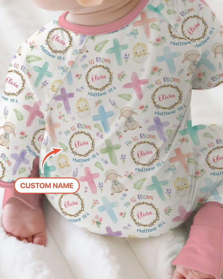 He Is Risen Personalized Bamboo Convertible Zippy
