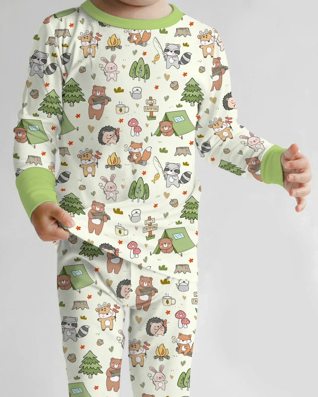 Little Camp Buddies Bamboo Two Piece Long Sleeve Pajama Set