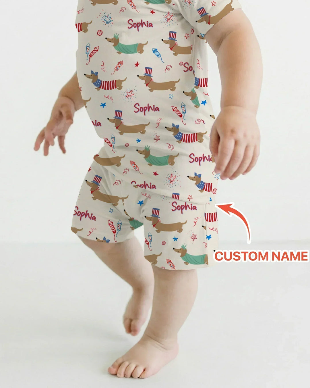 250 Years Of Freedom Bamboo Two Piece Short Sleeve Shorts Pajama Set
