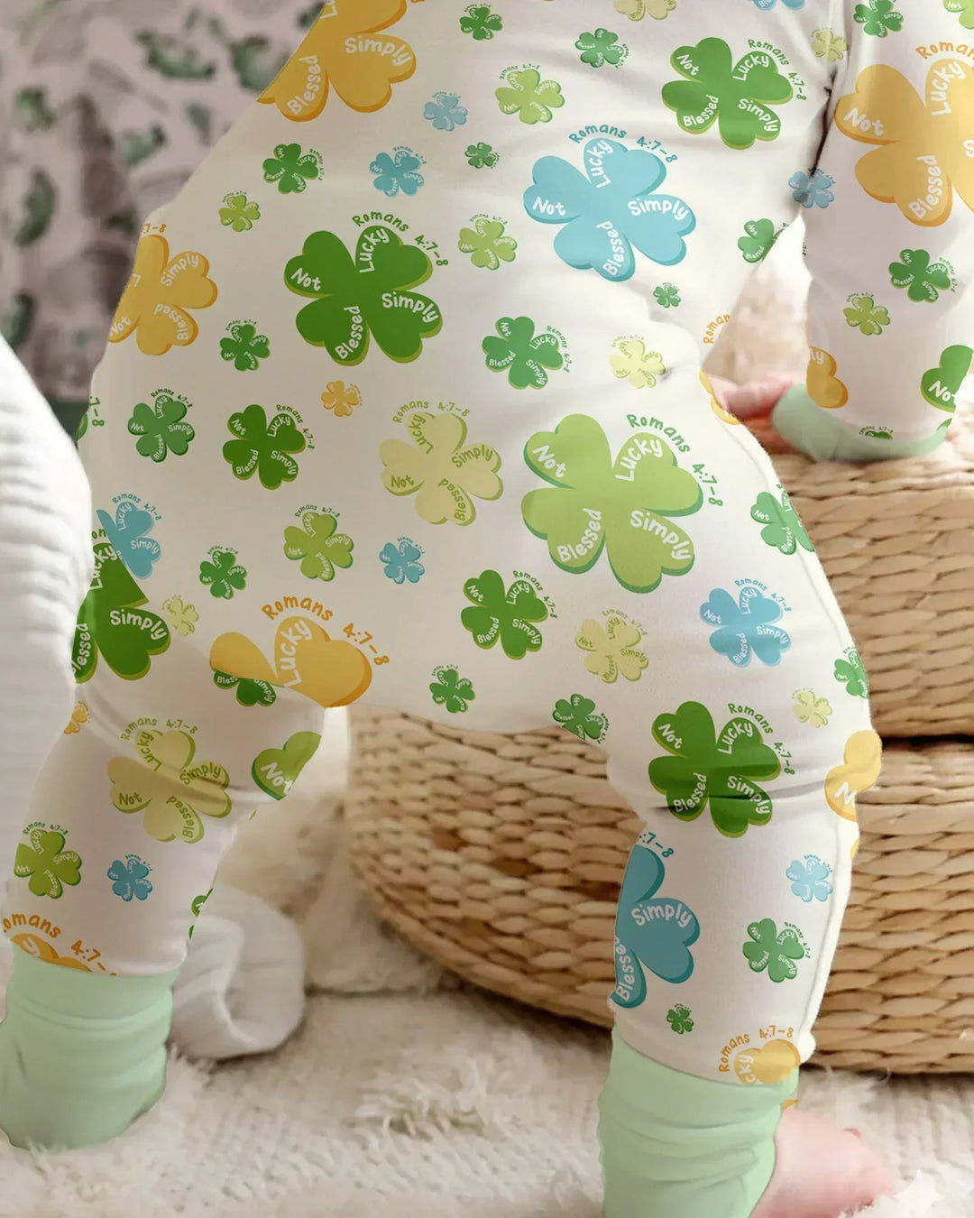 Shamrocks Print St. Patrick's Day Bamboo Convertible Zippy