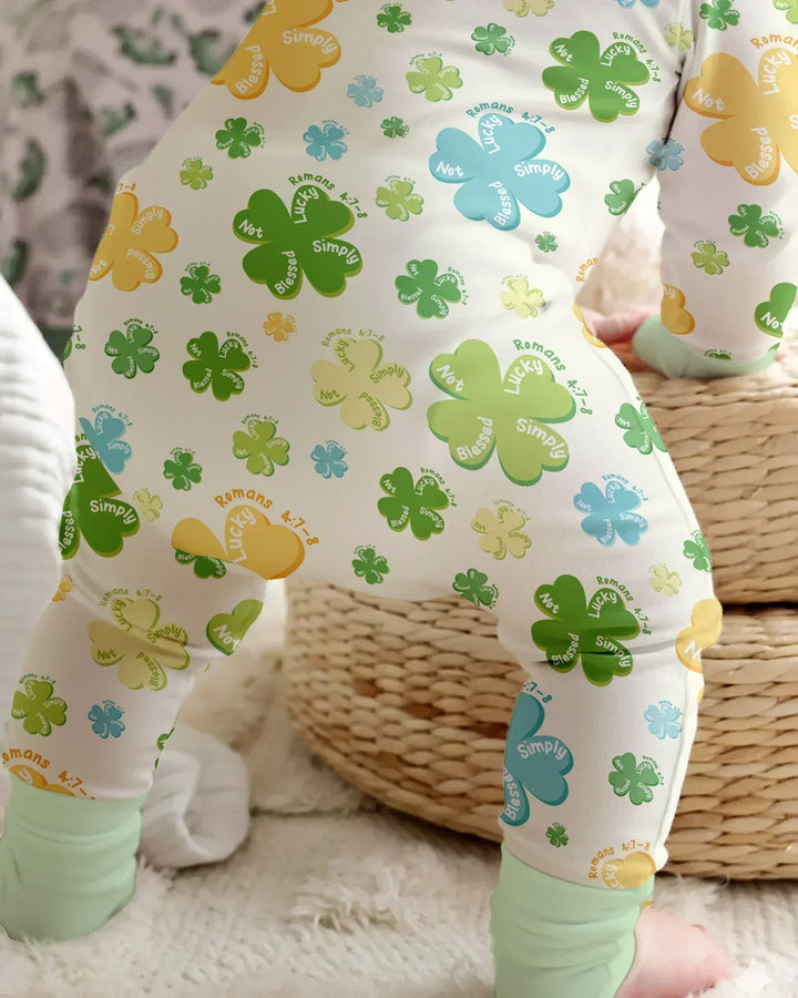Shamrocks Print St. Patrick's Day Bamboo Convertible Zippy