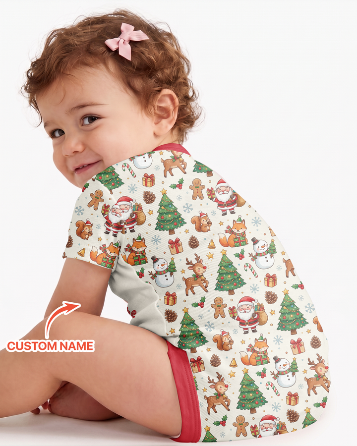 Custom Name When I Wake Up It's Will Be Christmas Bamboo Bodysuit
