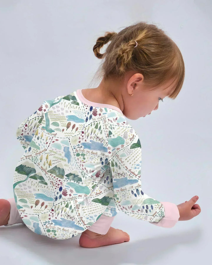 Whimsical Psalms 23 Map Bamboo Convertible Zippy