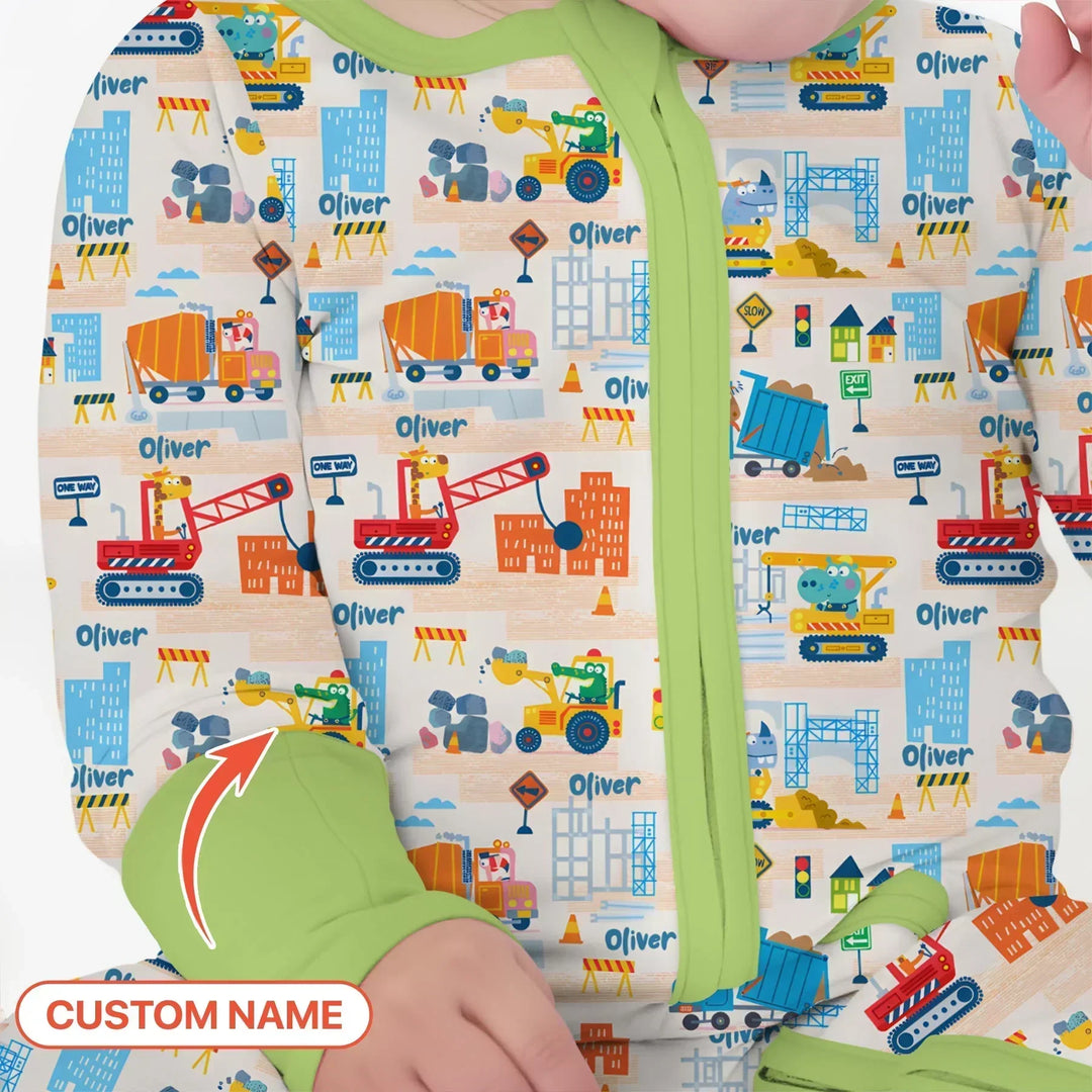 Little Builder Friends Custom Name Bamboo Convertible Zippy