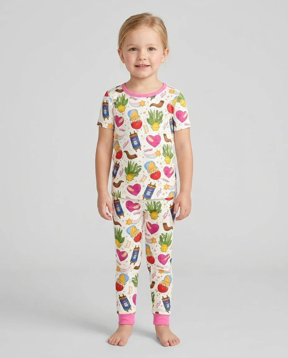 Jewish High Holidays Bamboo Two Piece Short Sleeve Pajama Set