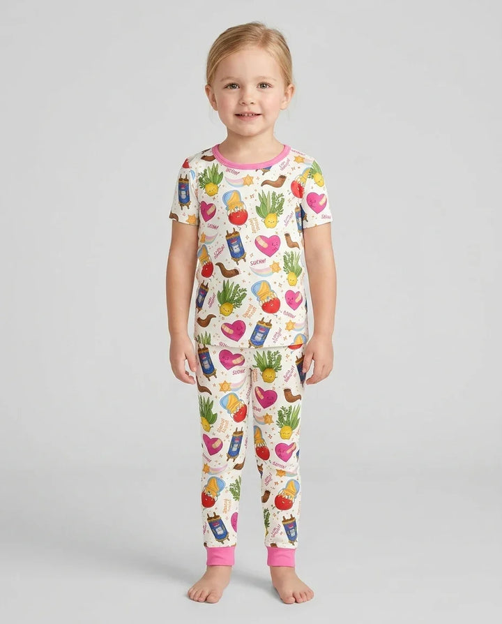 Jewish High Holidays Bamboo Two Piece Short Sleeve Pajama Set
