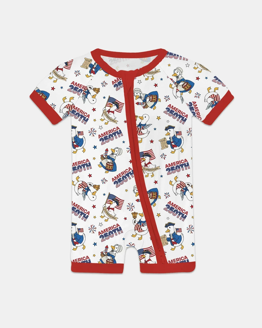 Patriotic Goose Celebrating 250 Years Bamboo Shorty Zippy