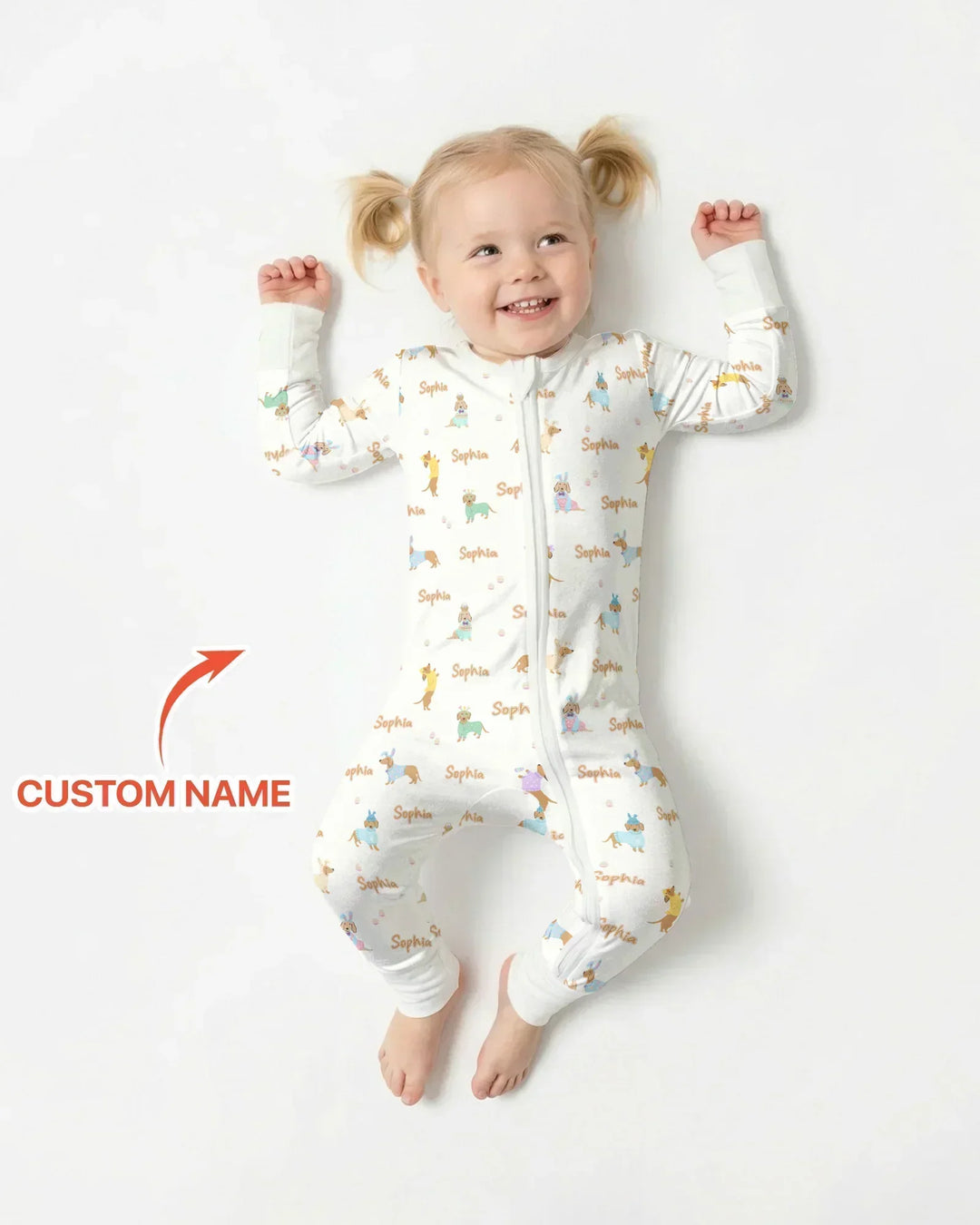 Custom Name Easter Dachshund Bamboo Convertible Zippy
