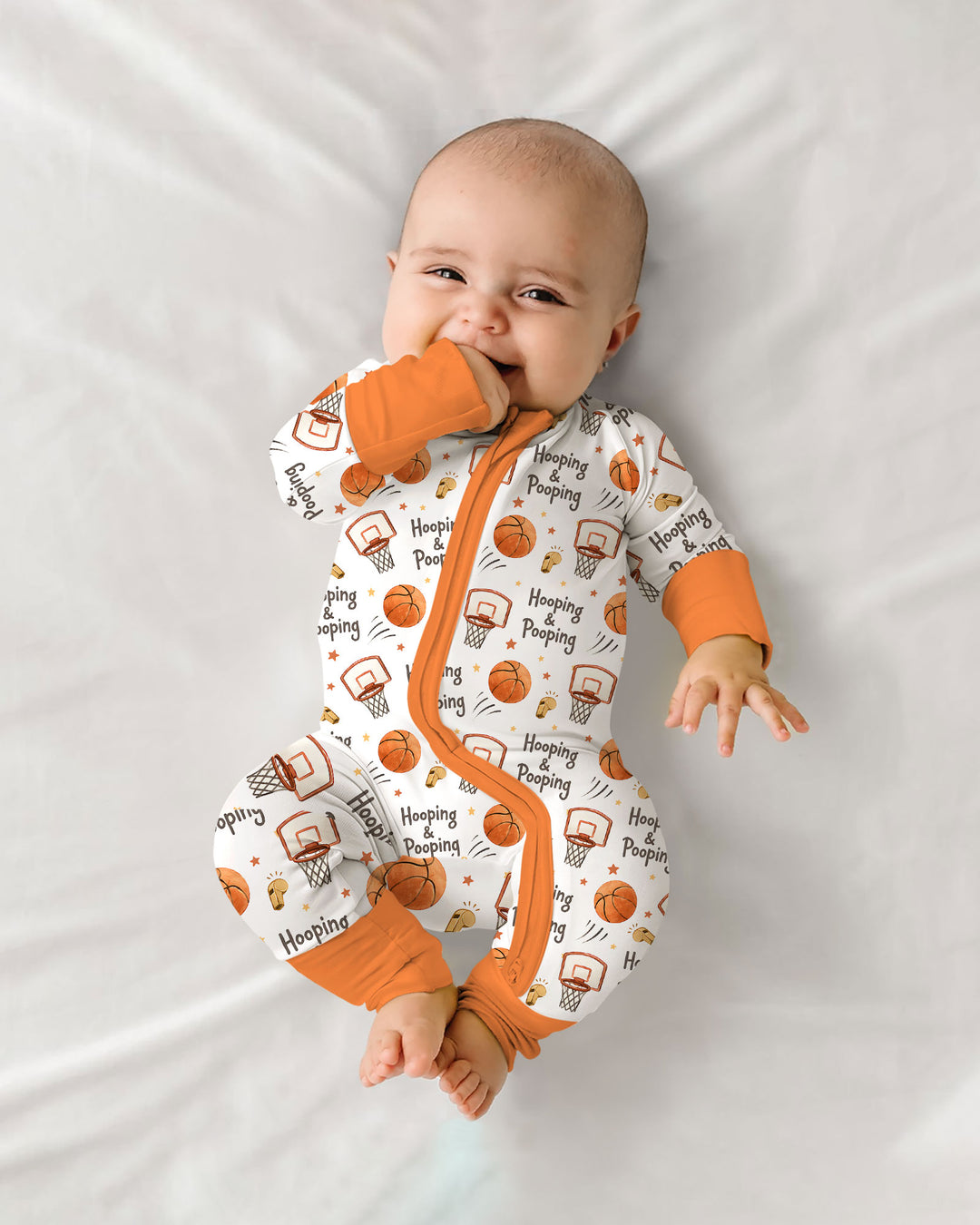 Funny Basketball Hooping & Pooping Bamboo Convertible Zippy
